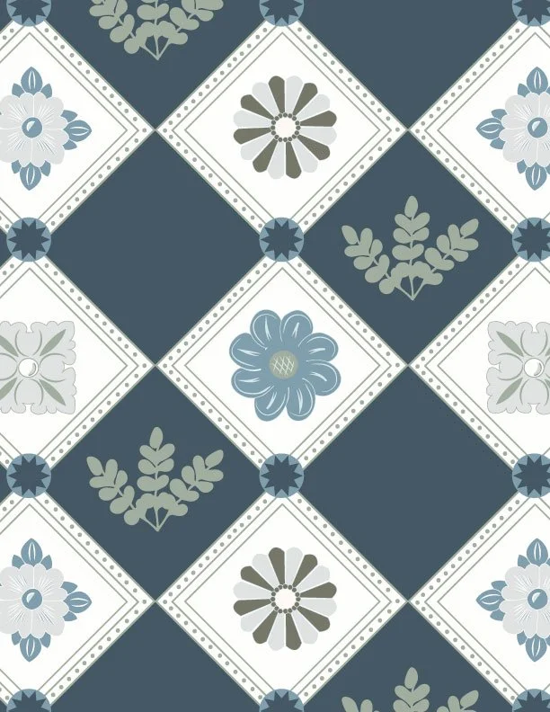 Navy Lane - Tufted