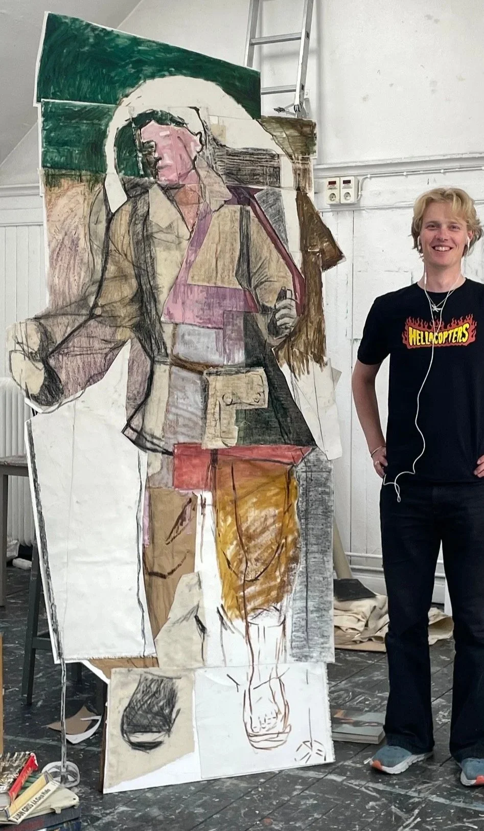Untiteled Mixed media, collage, 100 x 250 cm