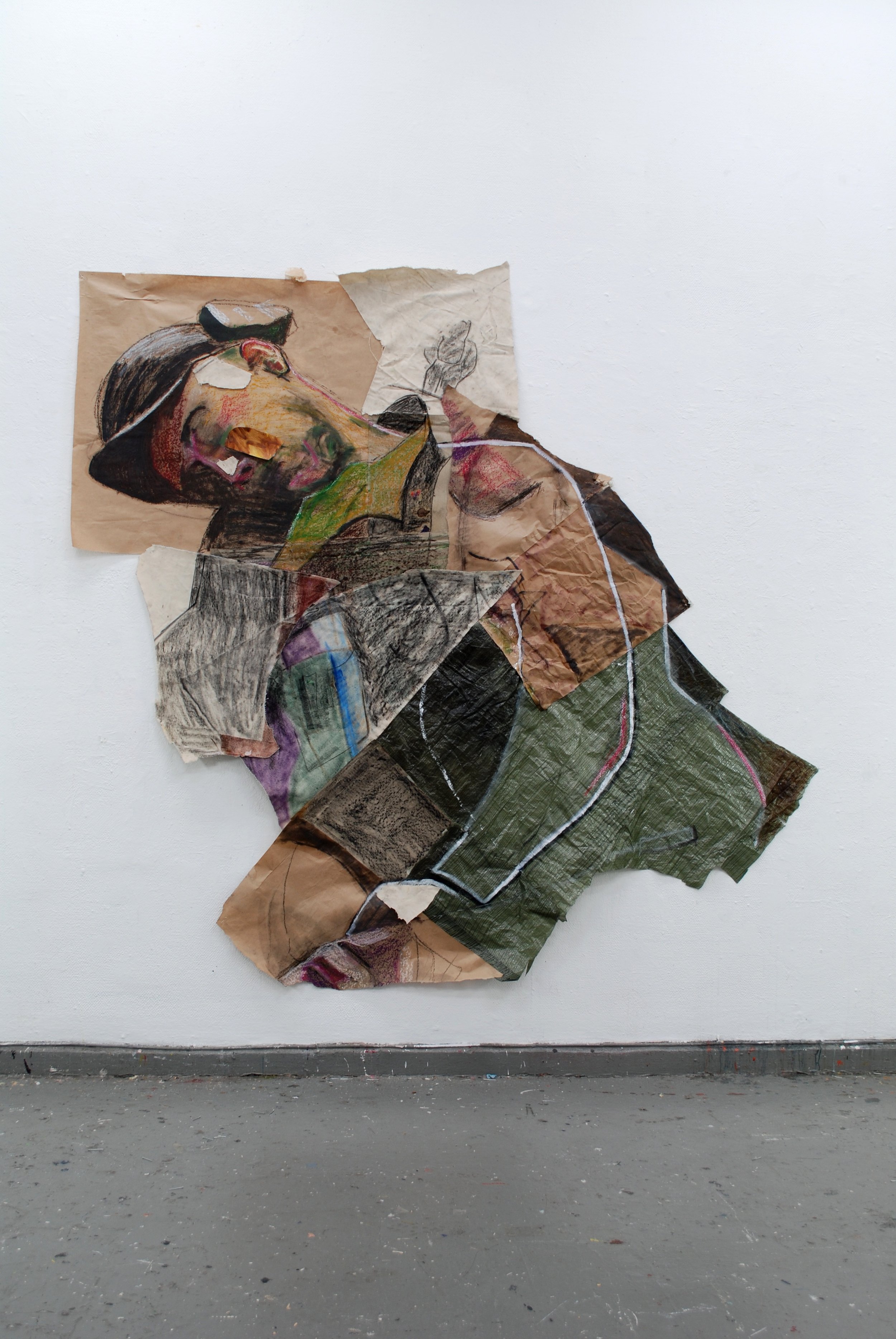 "Different places" Oil on collage, 250 x 300 cm