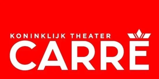 Logo van Koninklijk Theater Carré op een rode achtergrond.