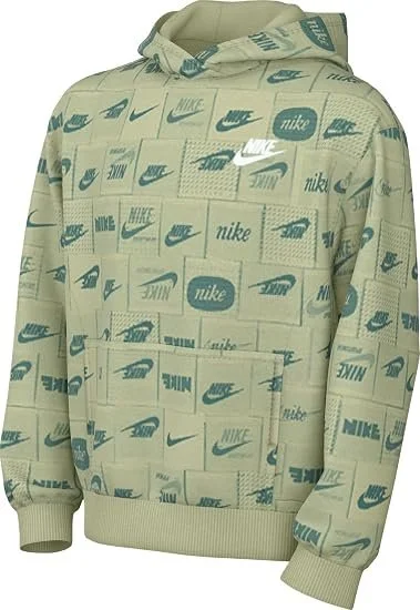 Nike unisex kids sportswear club green light green hoodie