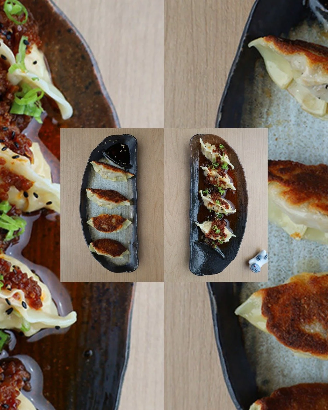 Two gyoza. Two completely different ways to order them.

House Made Beef Gyoza, pan fried.
House Made Chicken Gyoza, steamed with chili garlic sauce.

Little Kiki | Carlsbad, CA
📍2598 Madison St. Carlsbad, CA