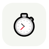 Icon of a stopwatch on a light background