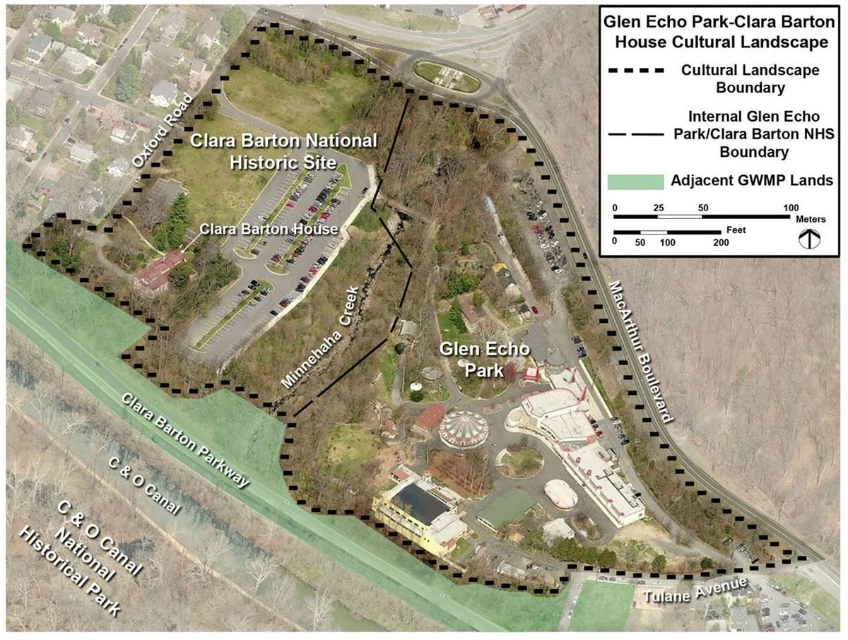 Plano del paisaje cultural, Glen Echo Park, condado de Montgomery, MD.