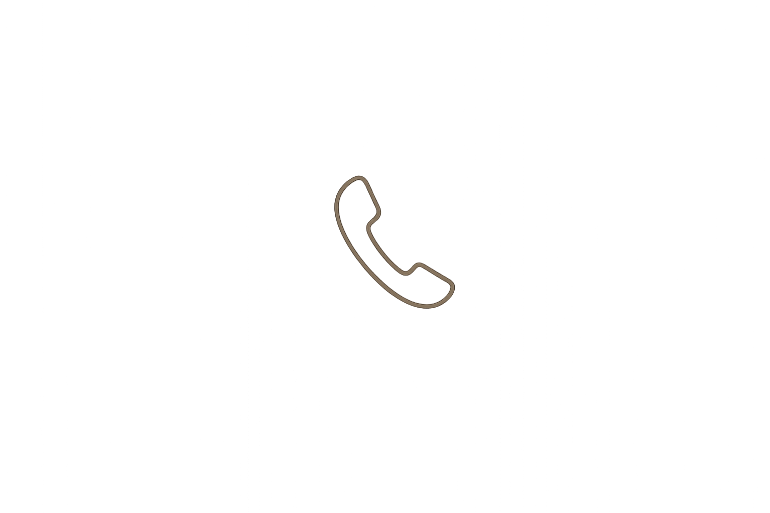 Silhouette of a telephone handset icon on a dark background.