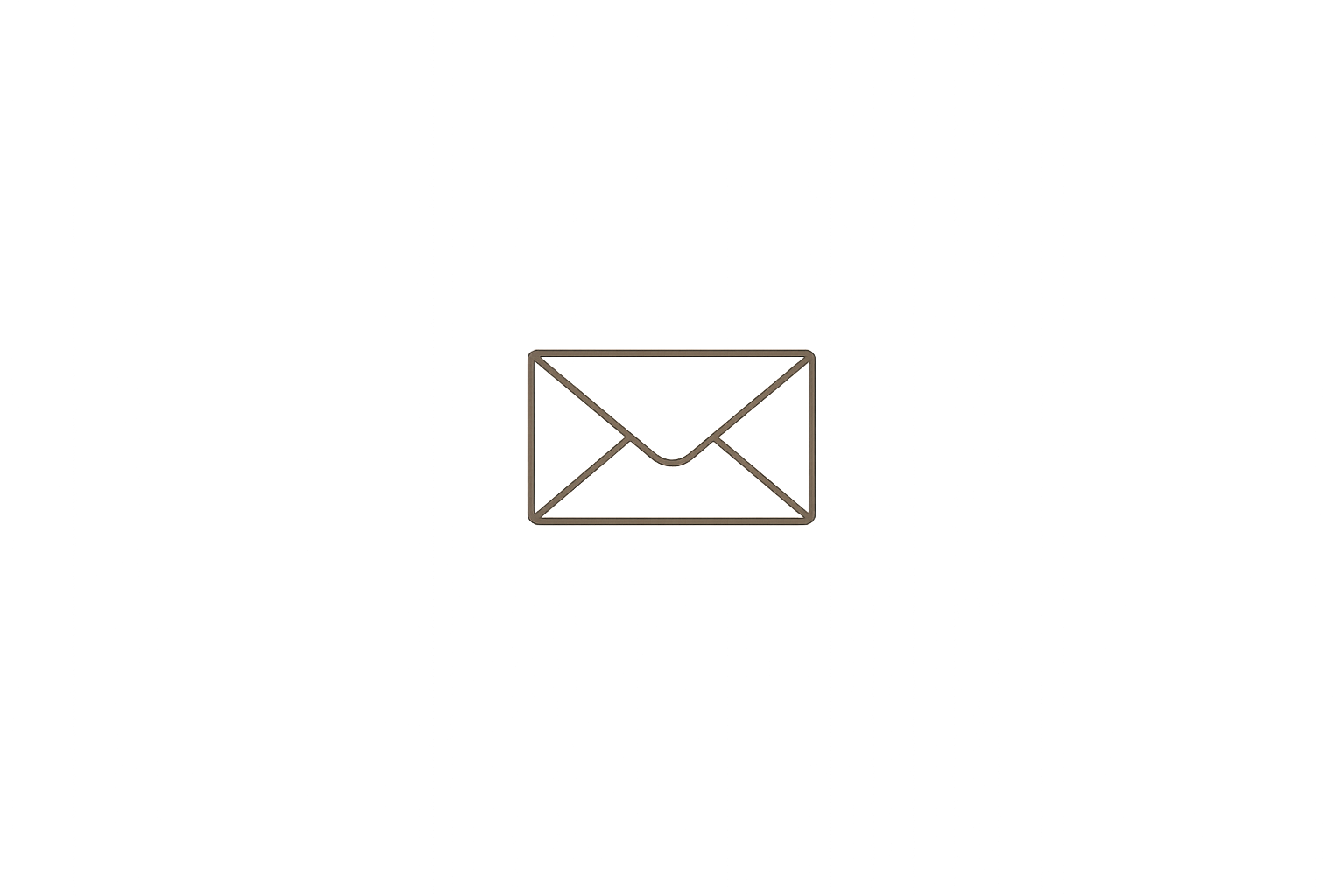 An icon of an envelope with light glowing behind it on a gray background.