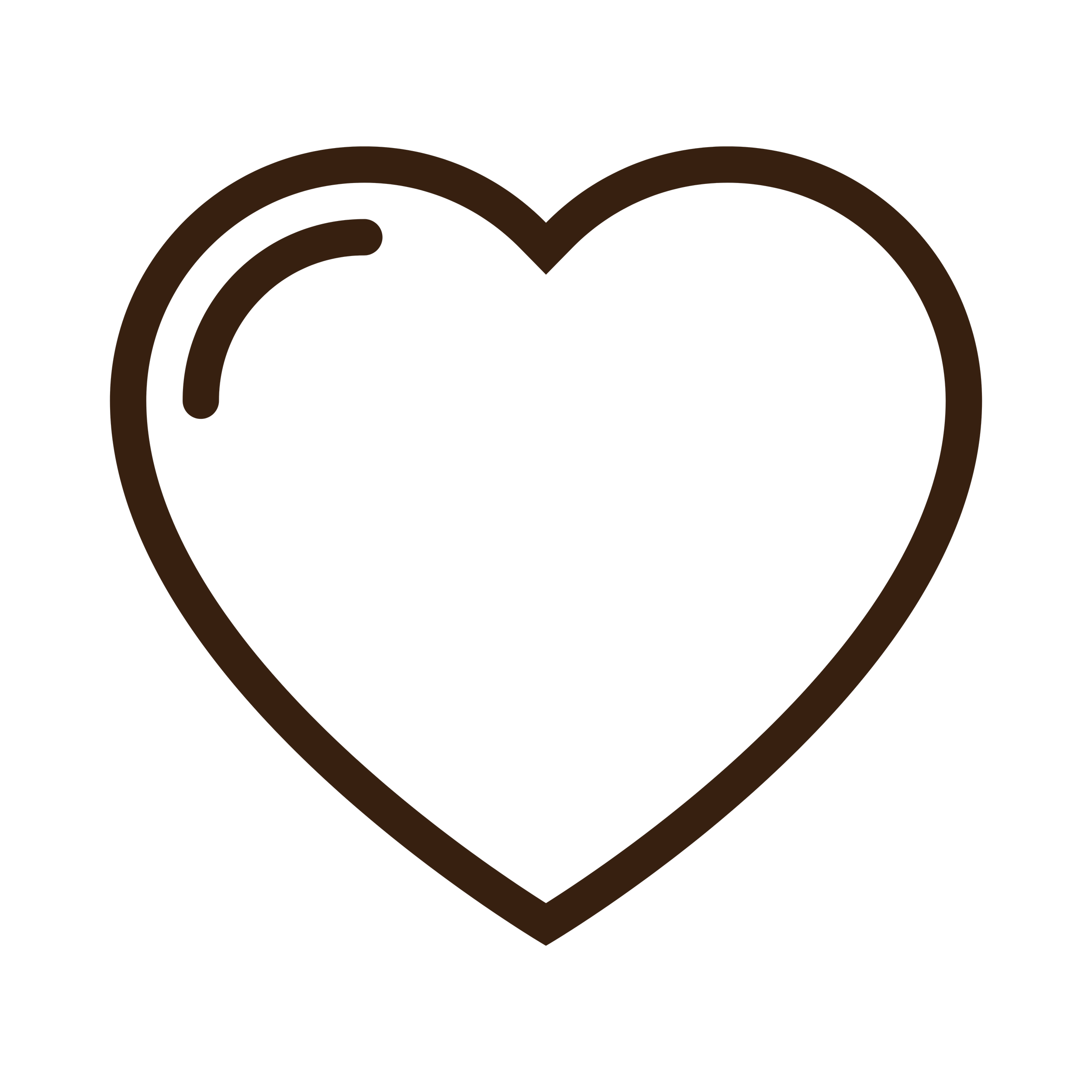 A black heart outline with brown fill, with the words 'Be Happy' written above it in stylized font.