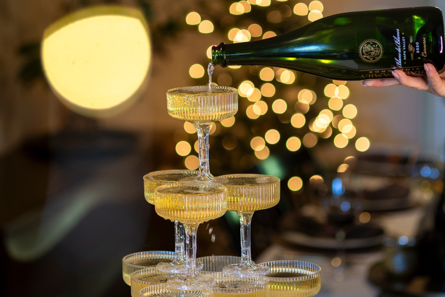 A Champagne tower