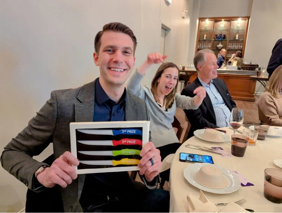 2nd prize is a set of steak knives that say "2nd Prize"