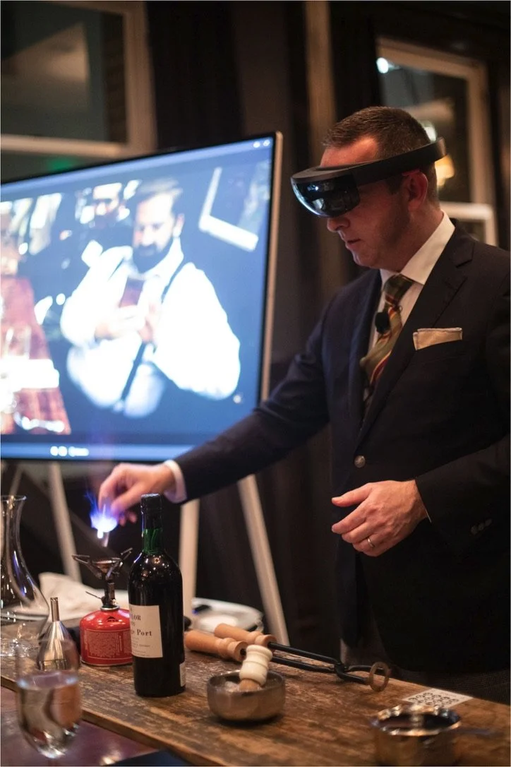 There's Port tonging, and then there's using the Microsoft HoloLens 2 to guide you through the steps of Port tonging, as seen in the Dinner by Dynamics executive dinner in early 2020.
