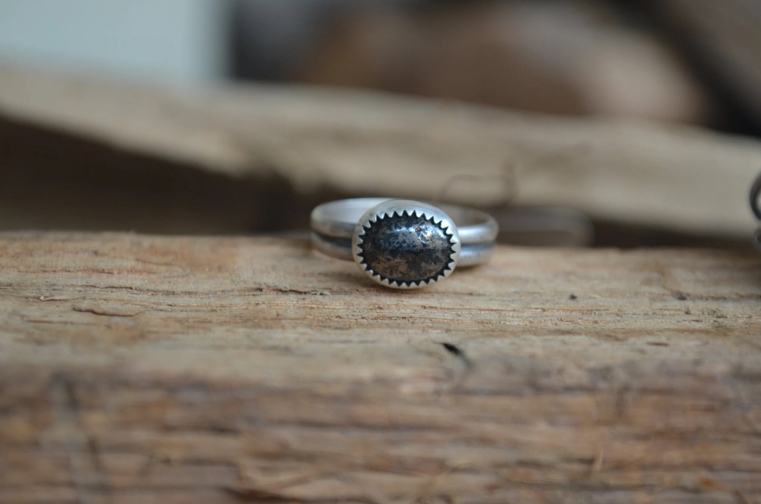 Pyrite Ring, size 6.5