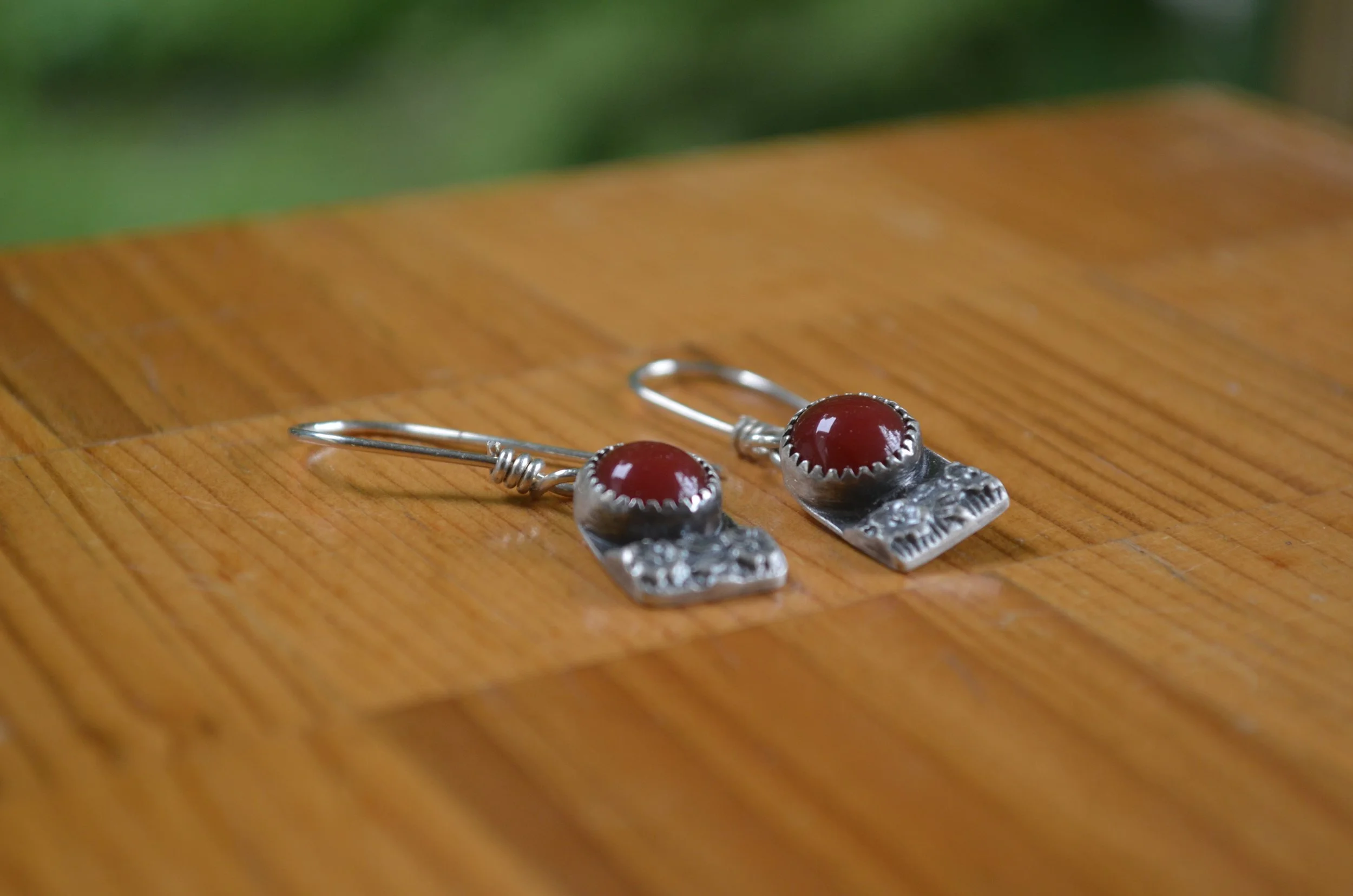 Red Coral Earrings