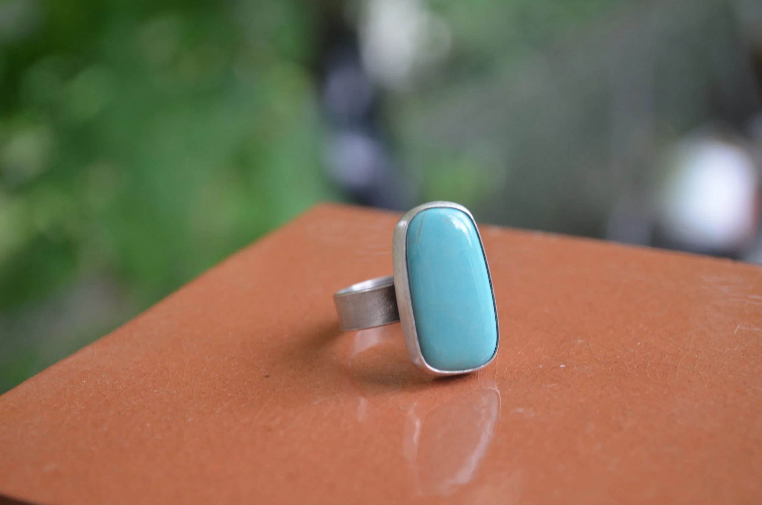 Kingman Turquoise Ring, size 10