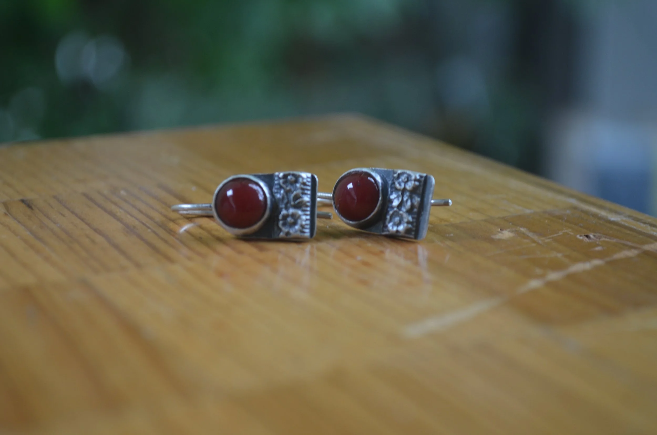 Red Coral Earrings