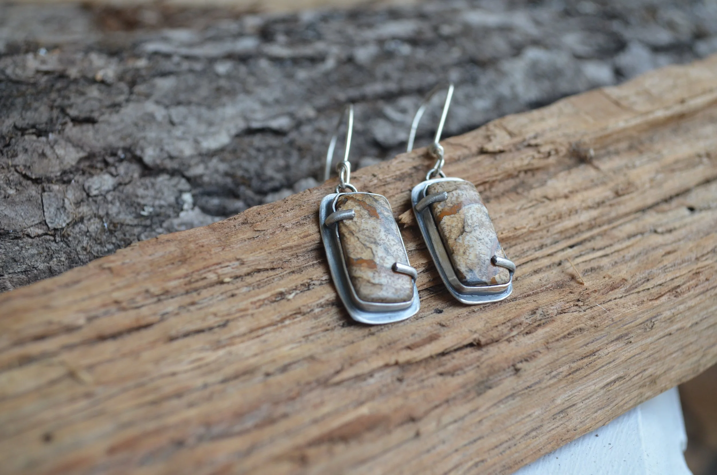 Picture Jasper Earrings