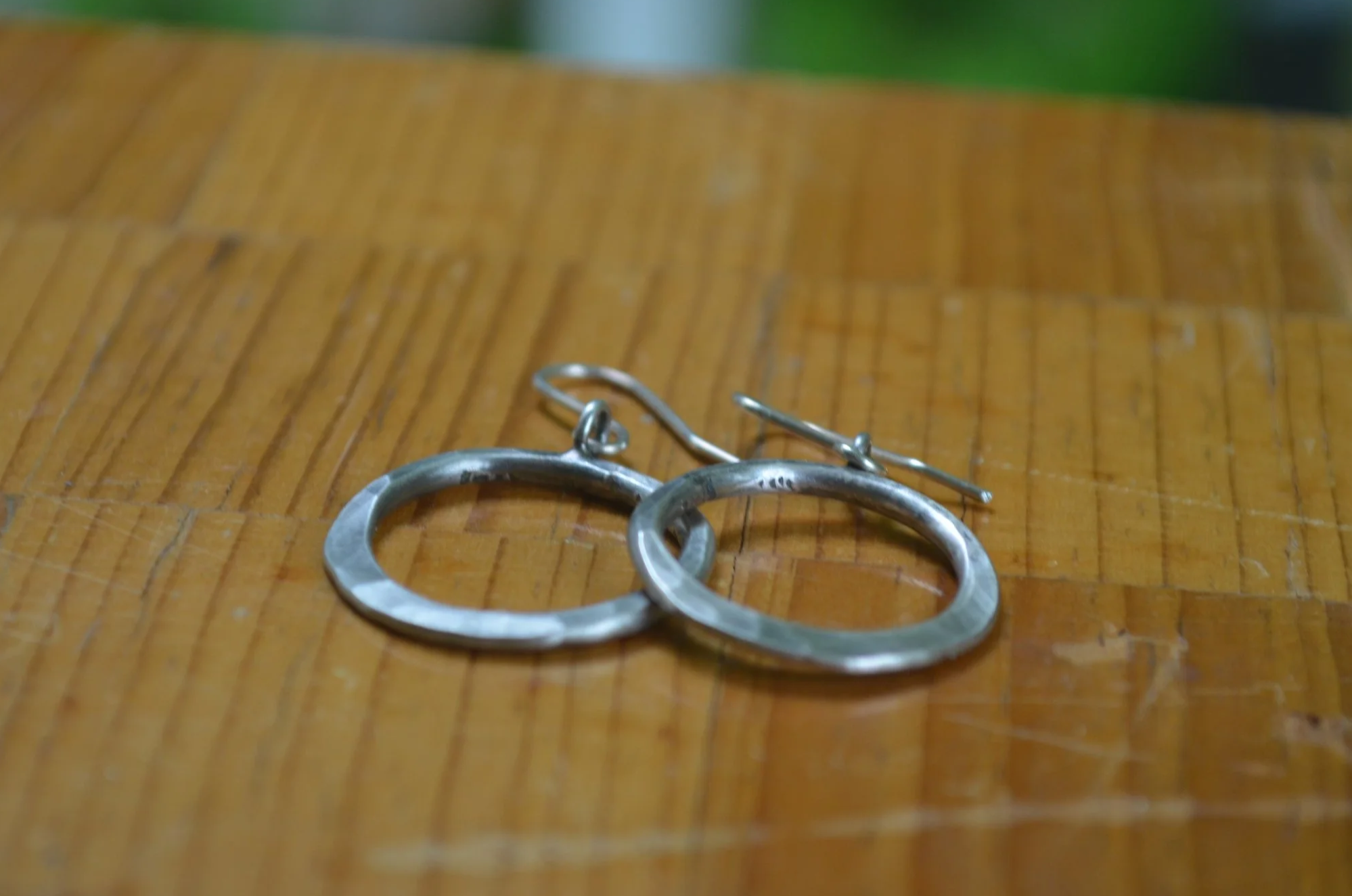 Hammered Circle Hoops