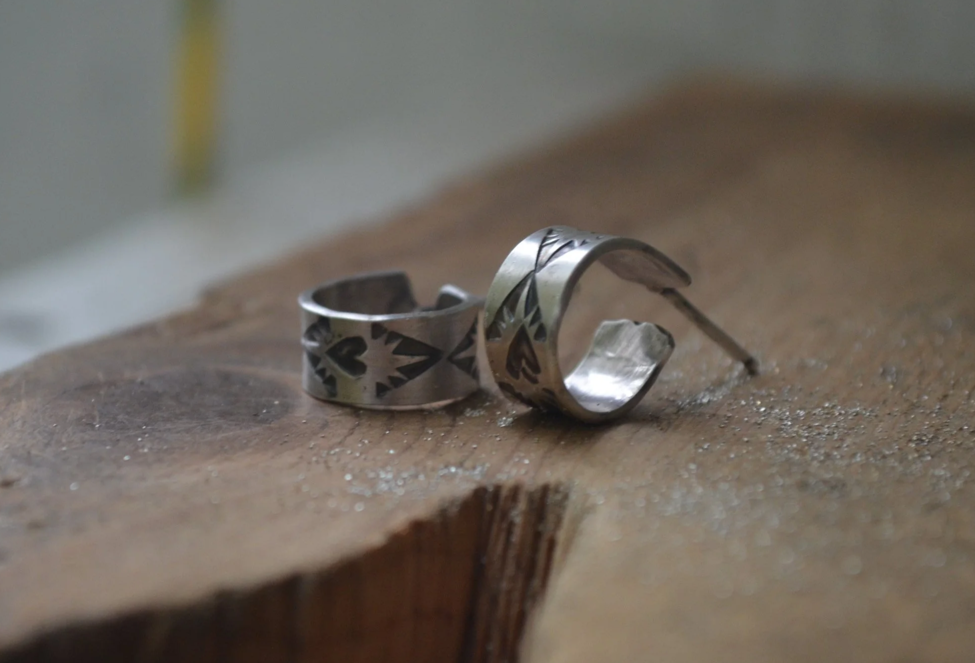 Mini-Hoops with Heart Earrings