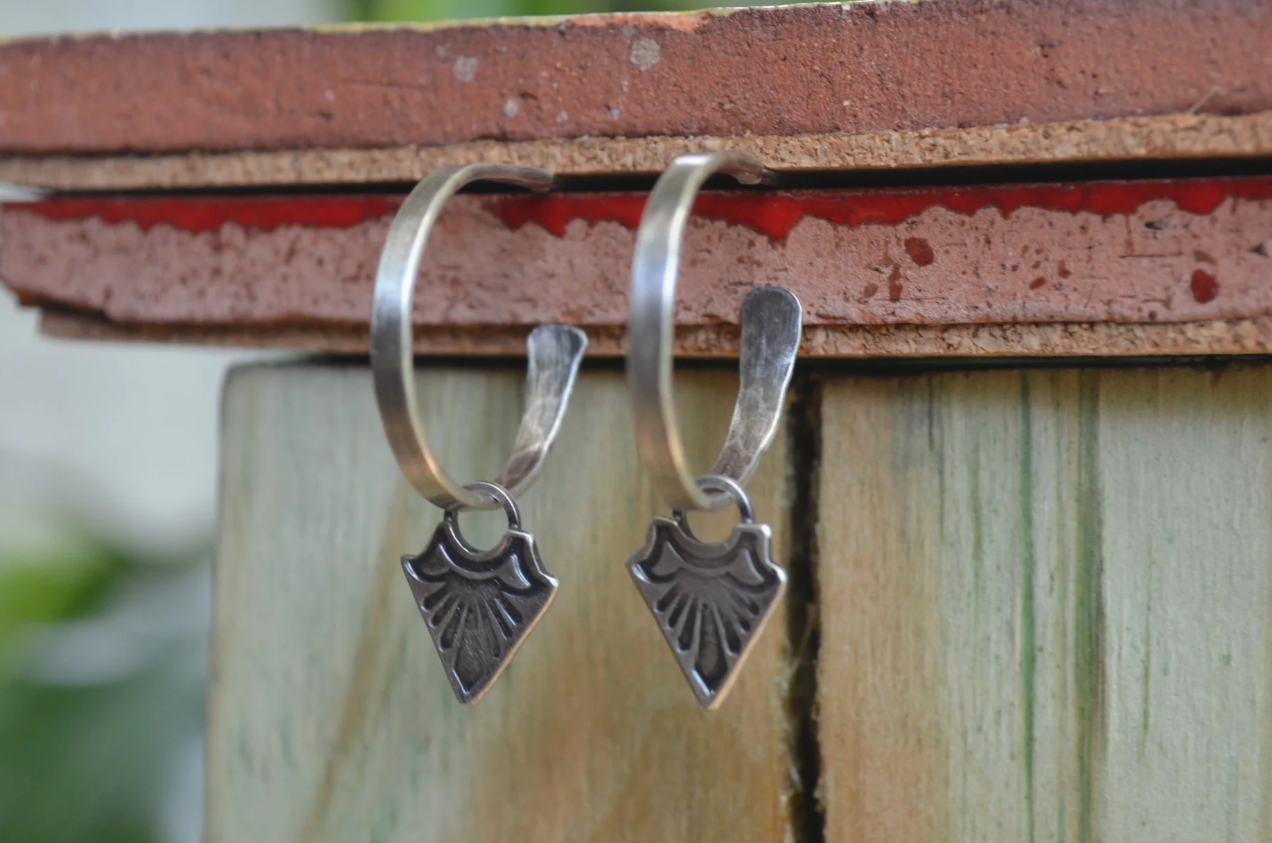 Dagger Charm Post Earrings
