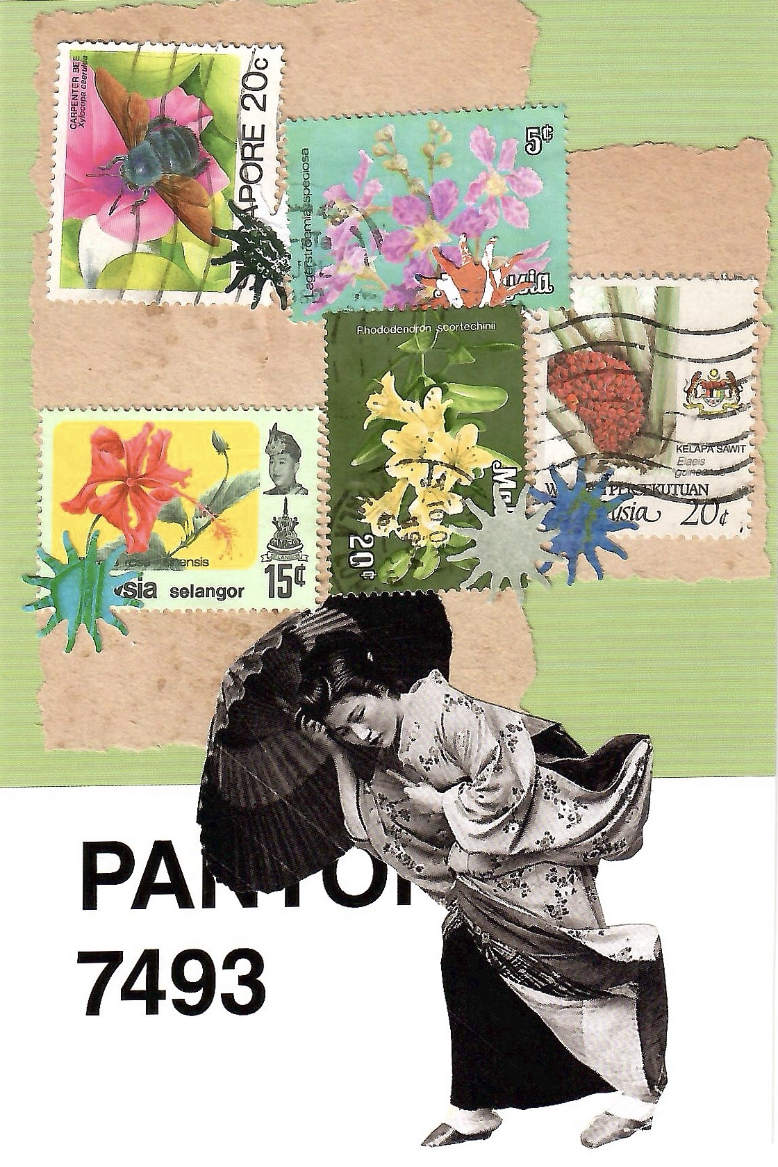 Pantone Postcard Collage: Mail From Home