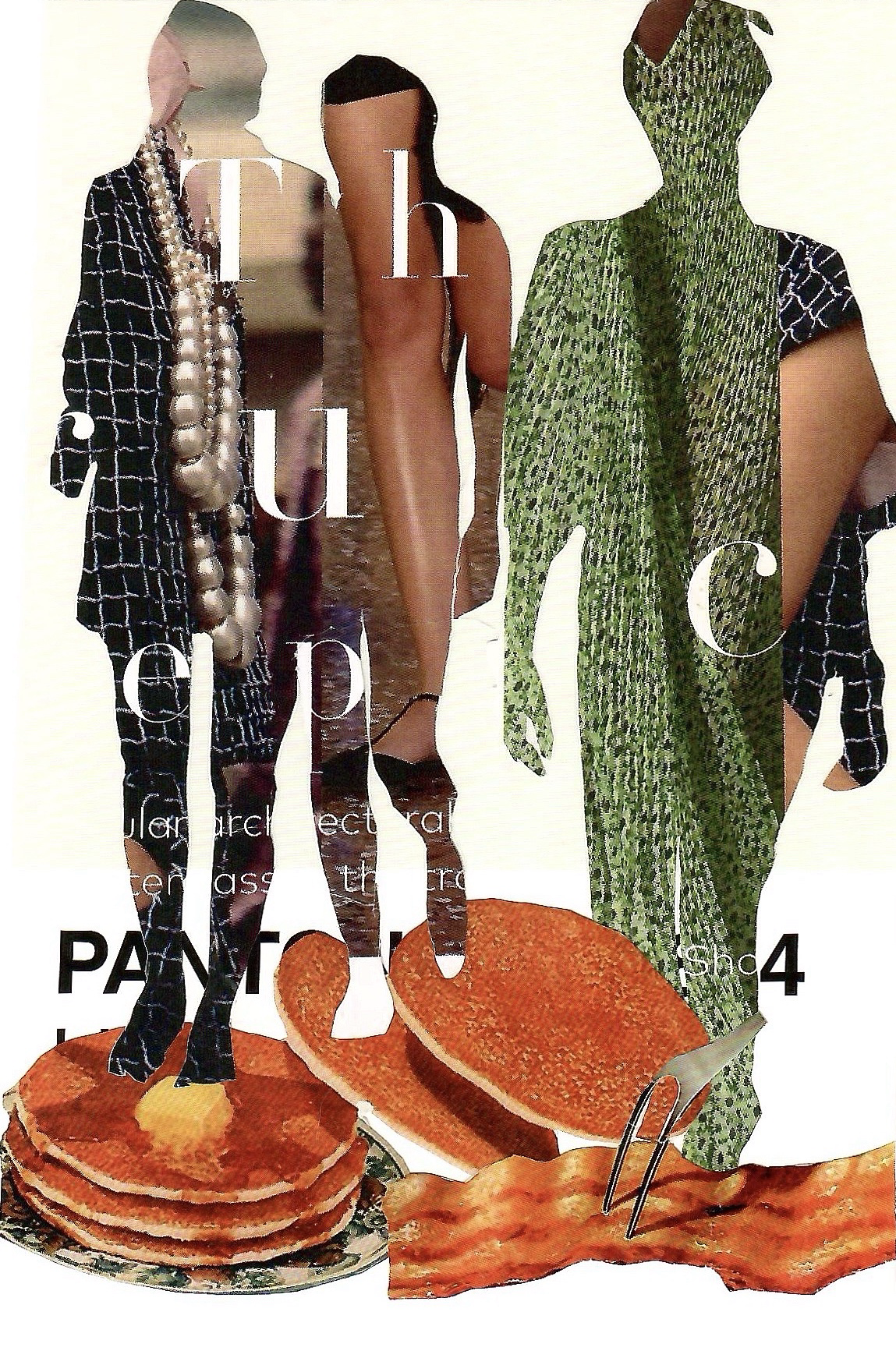 Pantone Postcard Collage: Model Breakfast