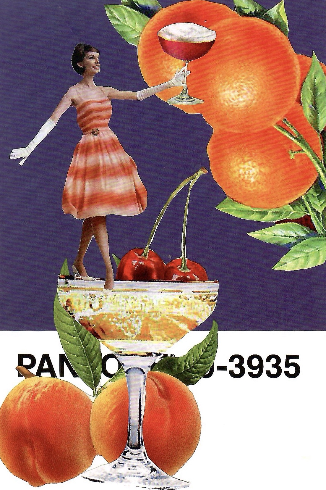 Pantone Postcard Collage: Champagne Anyone?