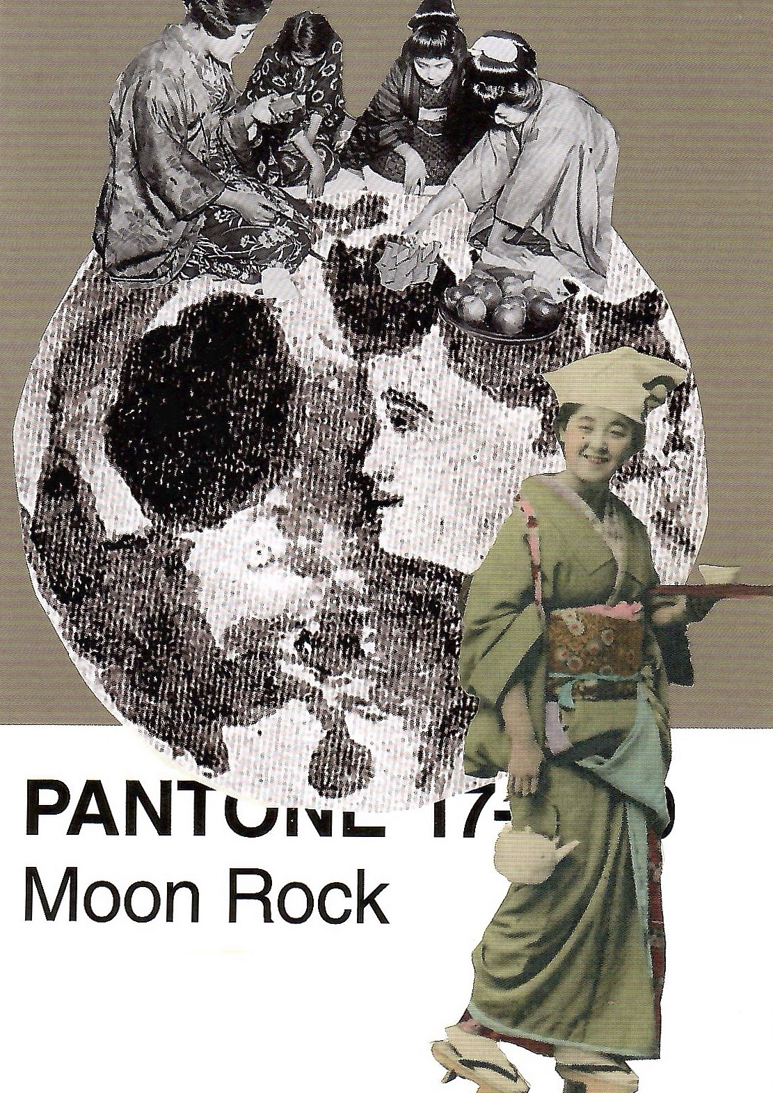 Pantone Postcard Collage: Over the Moon Rock