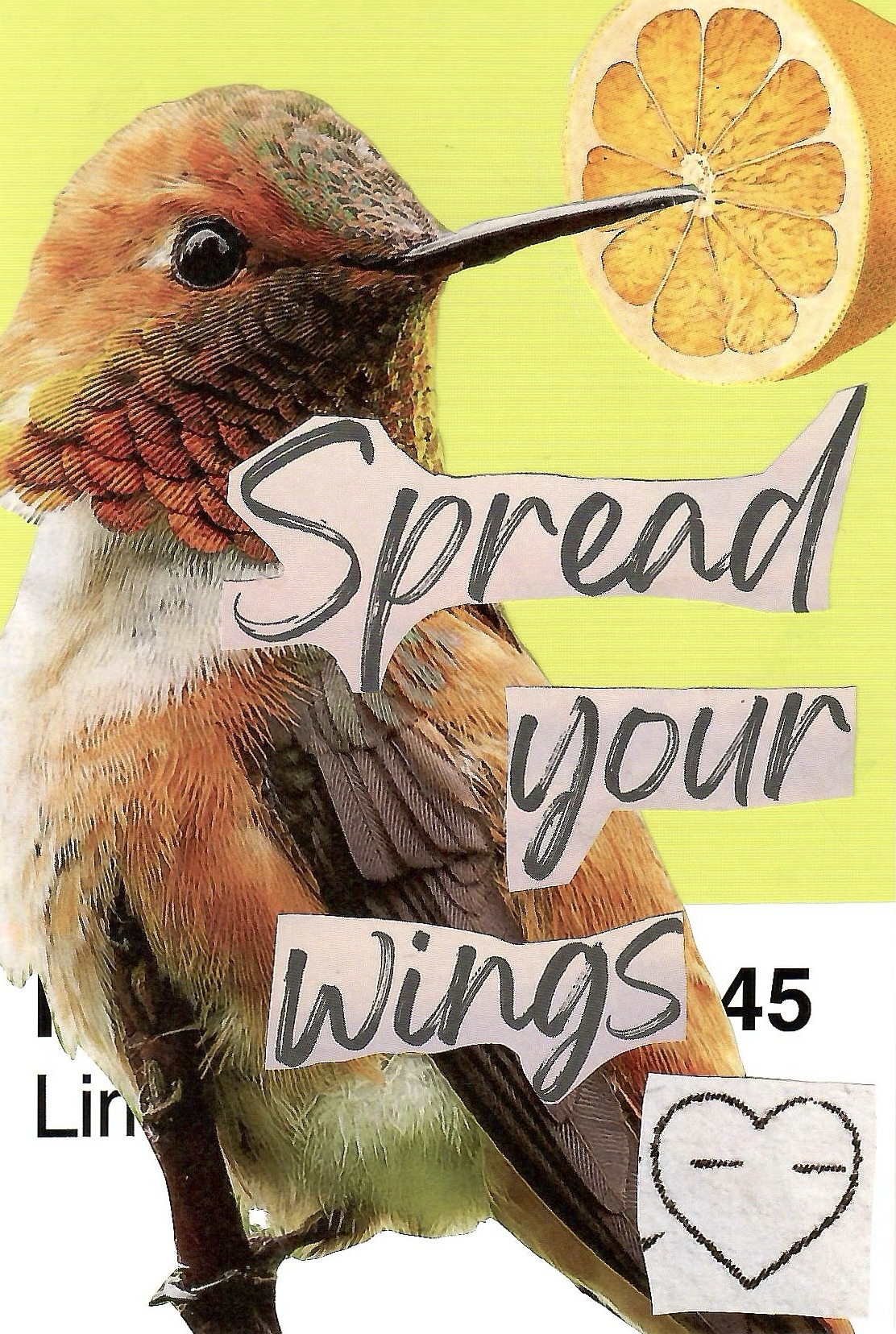 Pantone Postcard Collage: Spread Your Wings