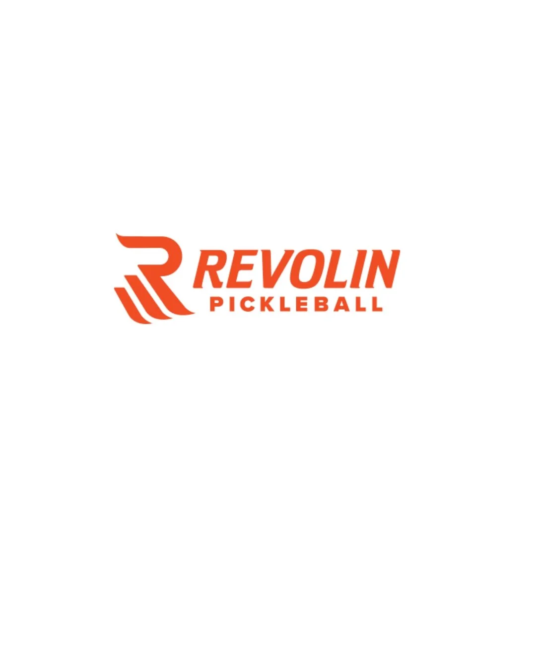 Revolin Pickleball logo in red on a white background.