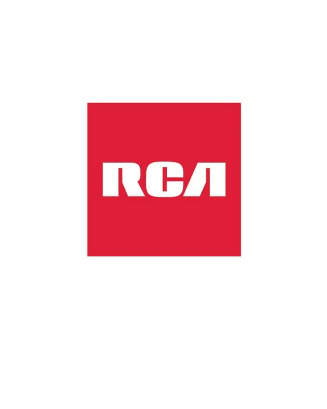 RCA logo with white text on a red square background.