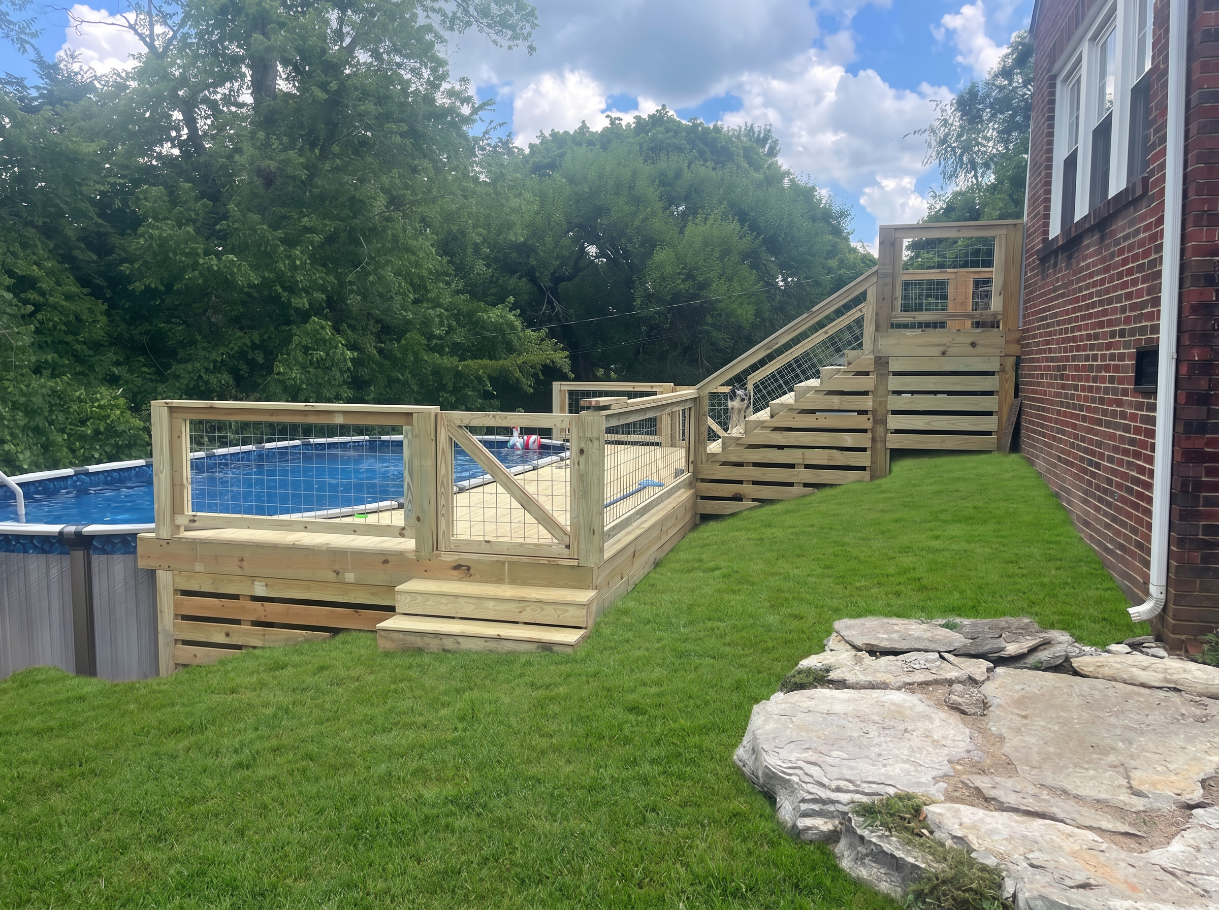 Large Deck and Stair combo