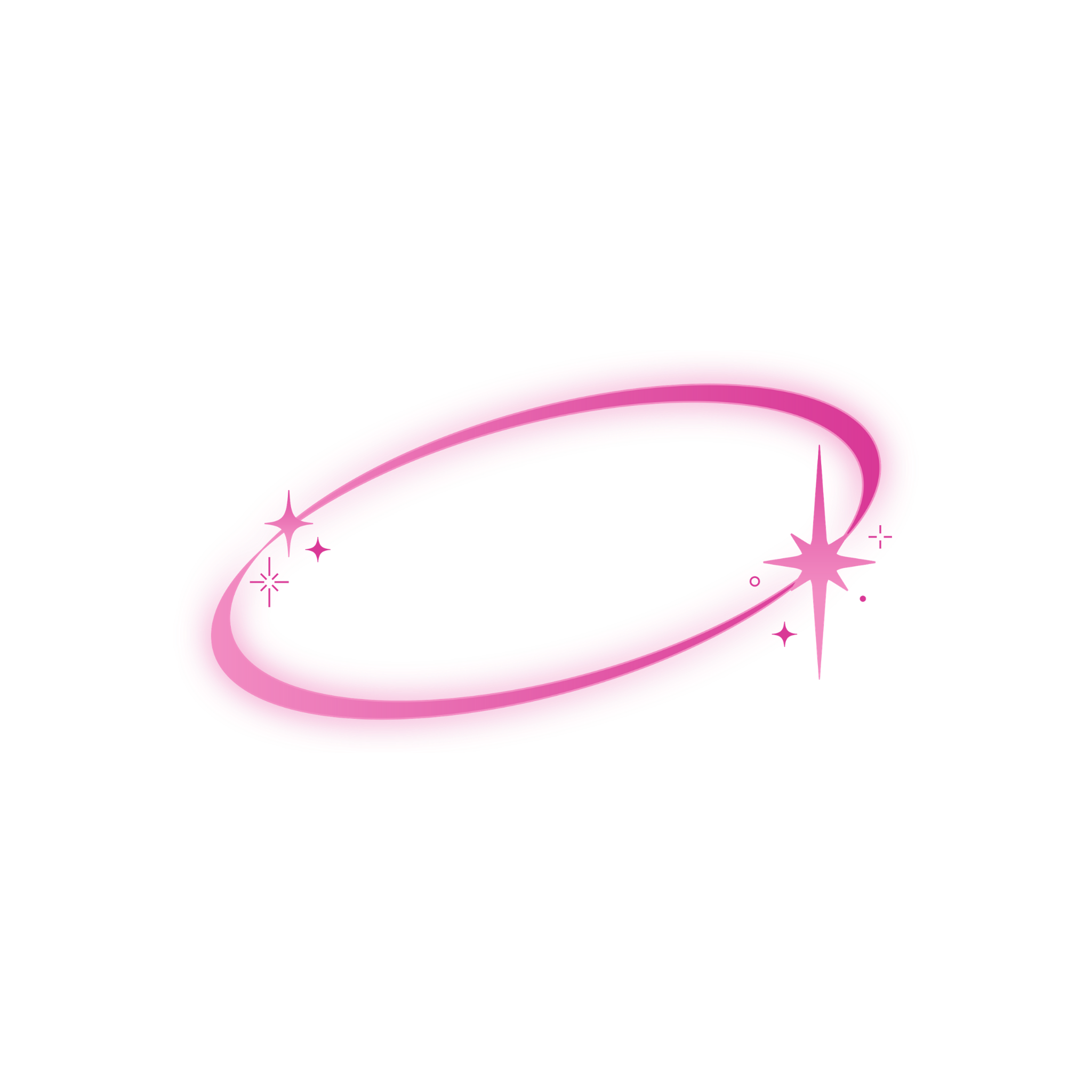 Pink glowing infinity symbol on a black background