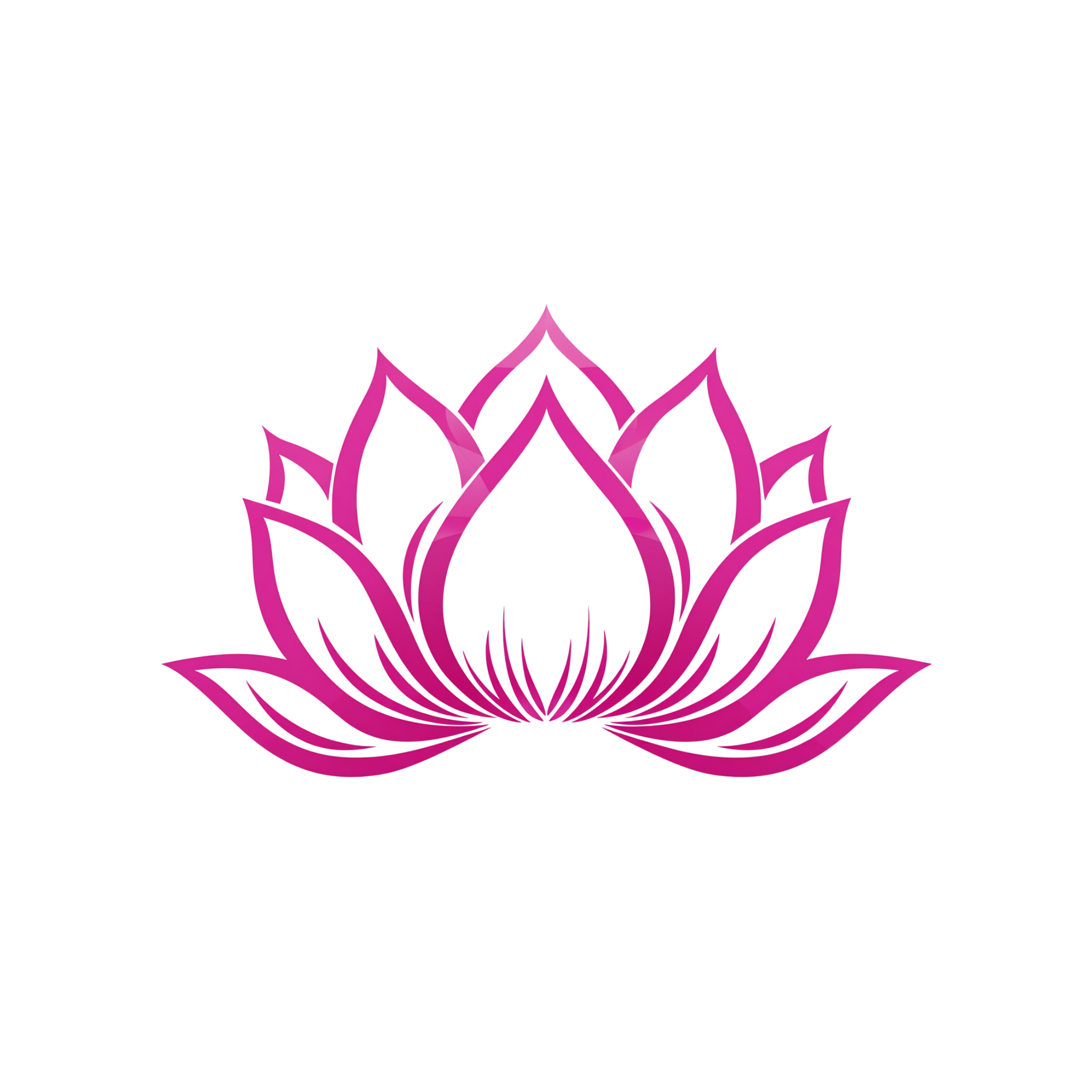 Digital illustration of a pink lotus flower with multiple layers of petals