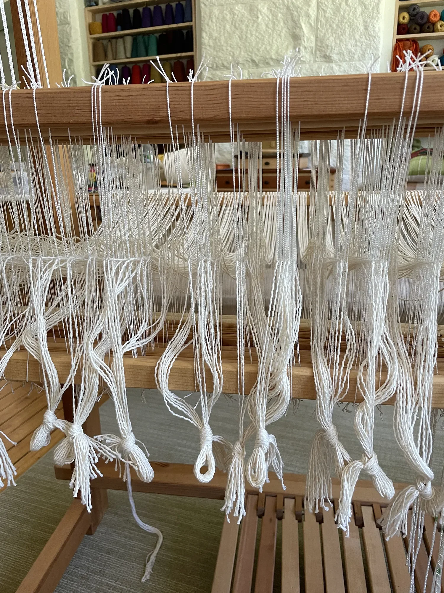 Textile making in process