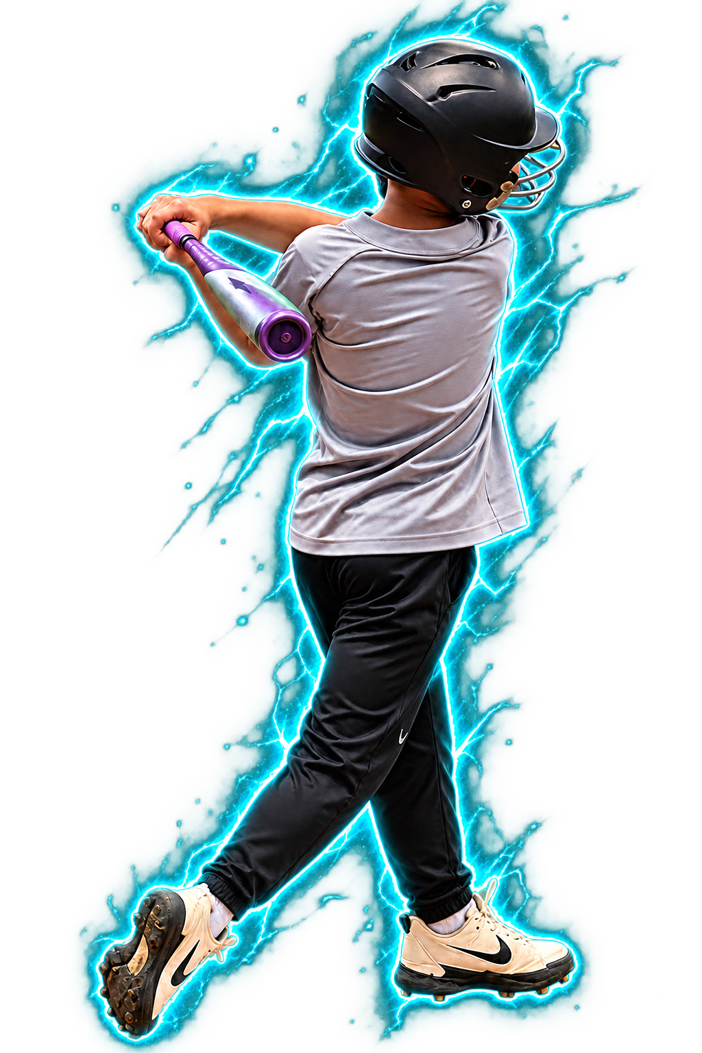Baseball hitter outlined in Diamond Edge teal