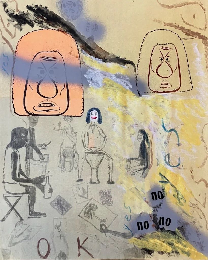Chris Johanson & Barry McGee — Handpainted Collaborative Print