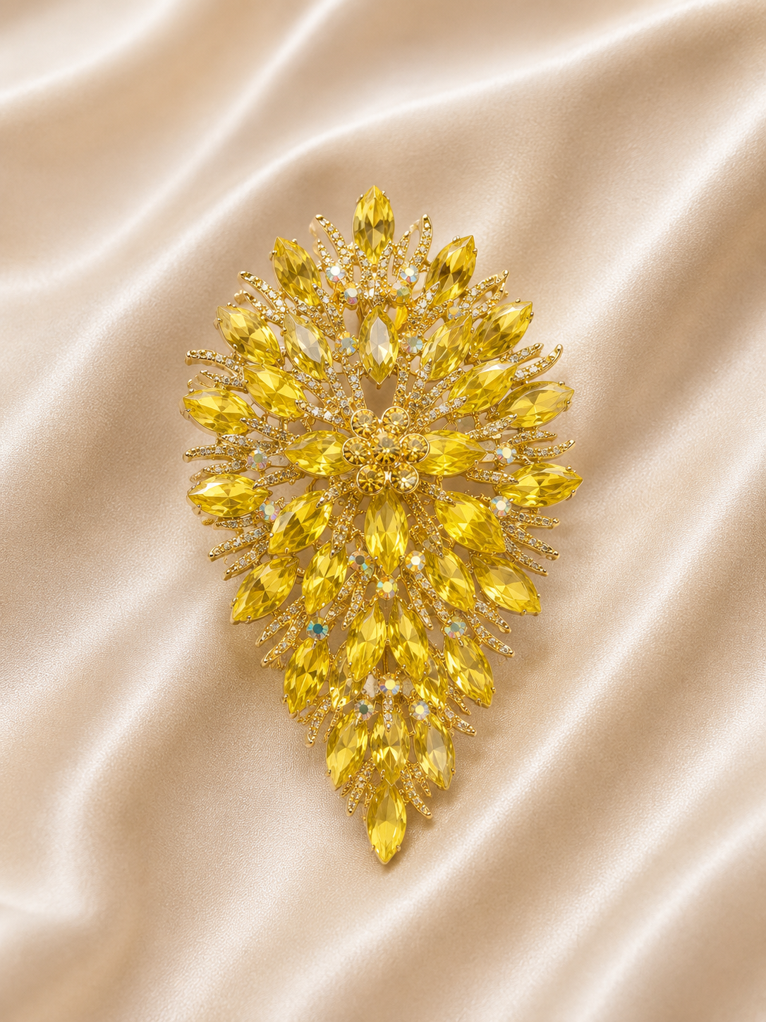 Sunshine Crystal Brooch