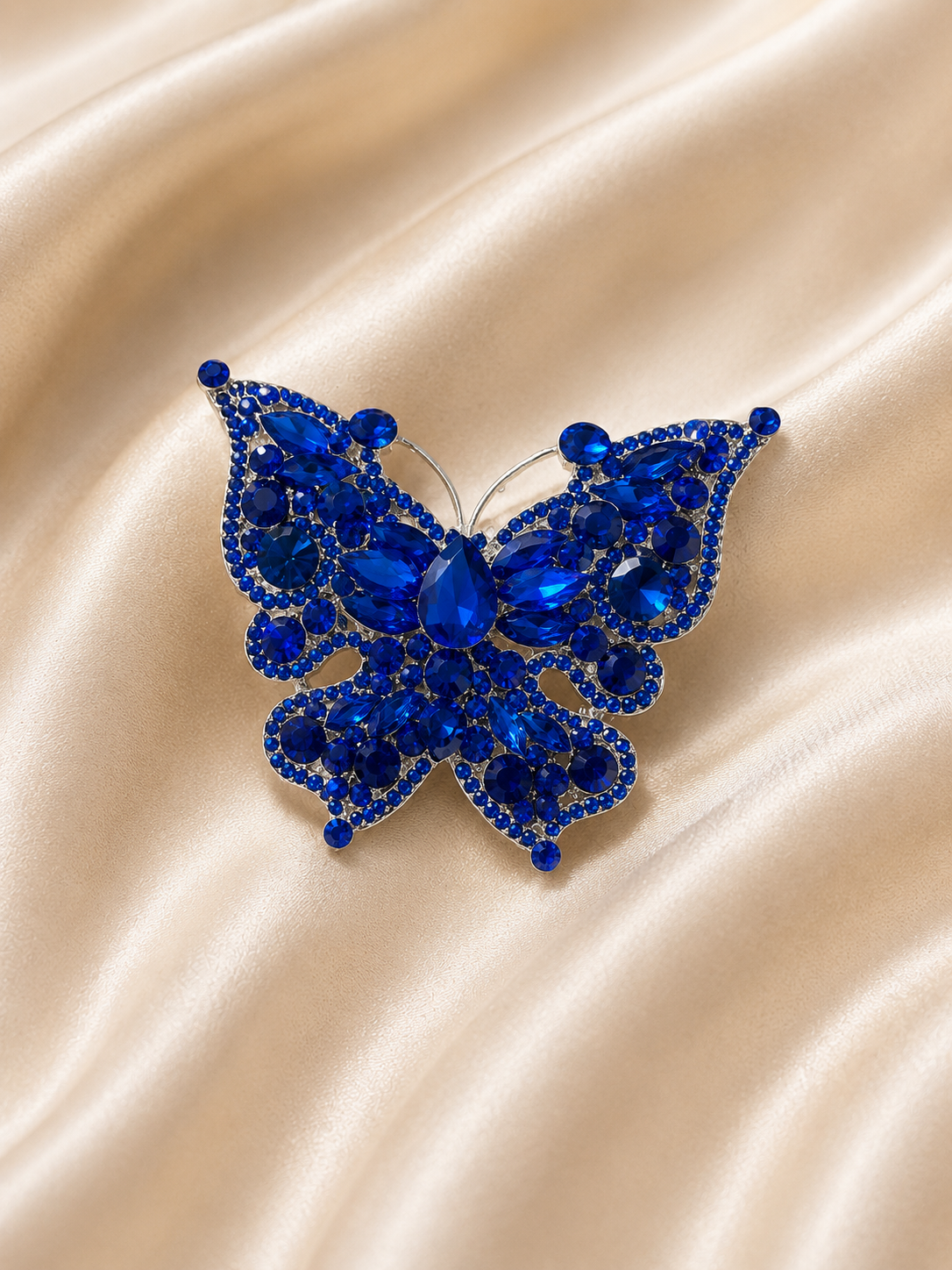 Royal Sapphire Butterfly Brooch