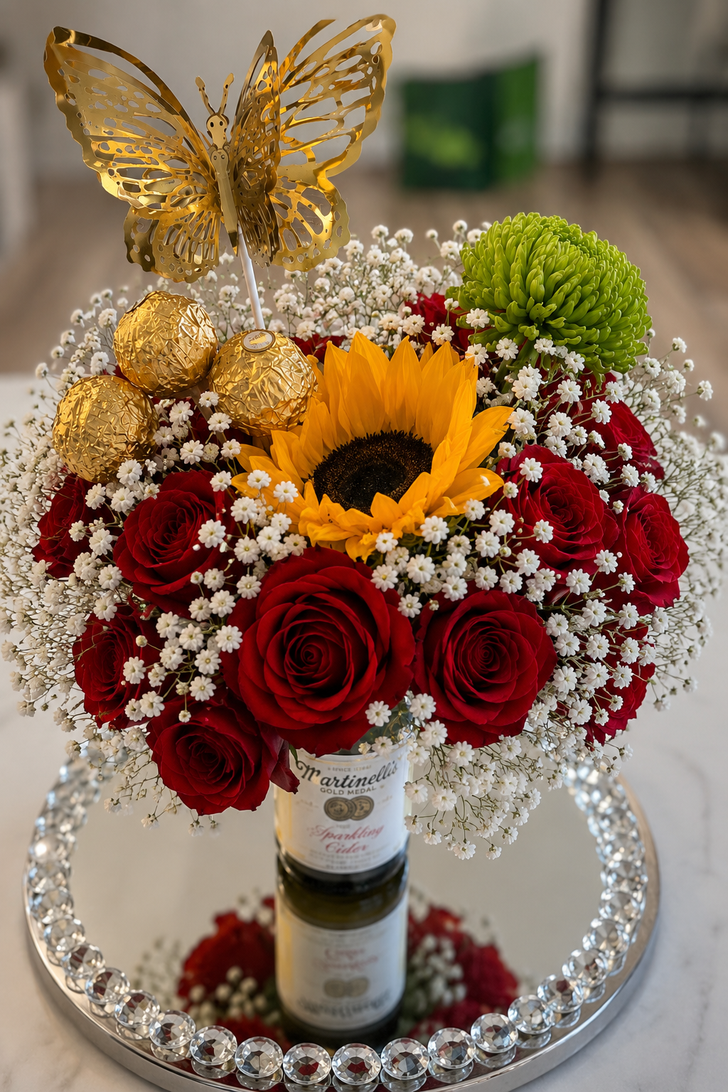 Flower and Candy Arrangement