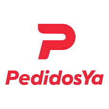 Logo of PedidosYa, featuring a red stylized letter P and the company name in red text