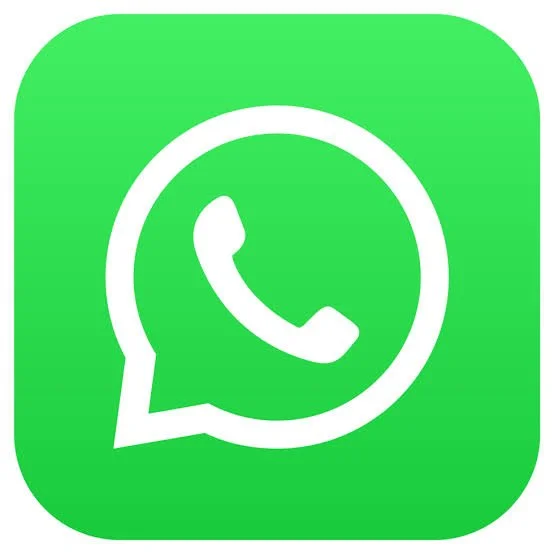 WhatsApp logo in green and white.