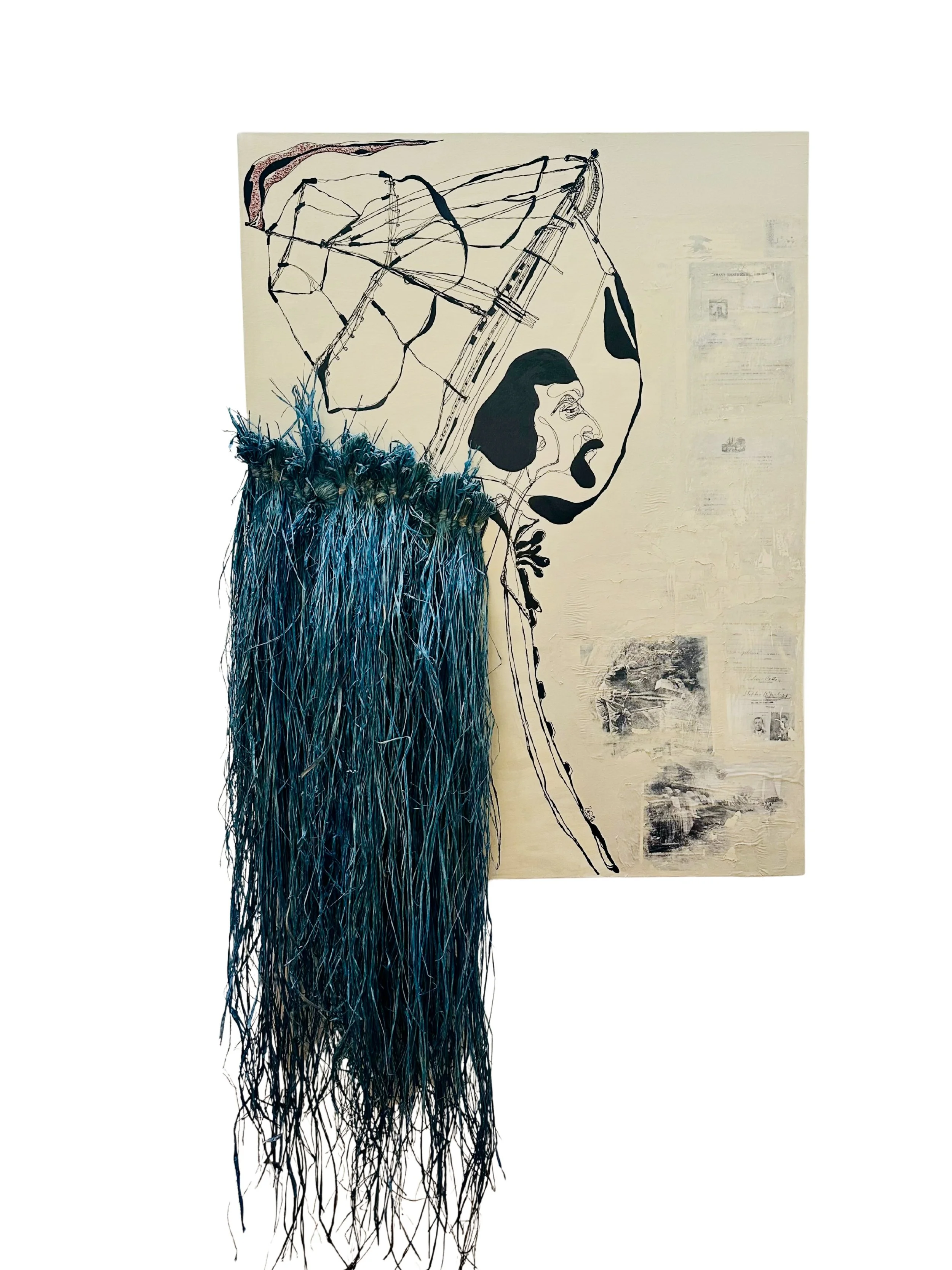 I Knew The Sea By Another Name · mixed media · 36 x 48 in · 2025
