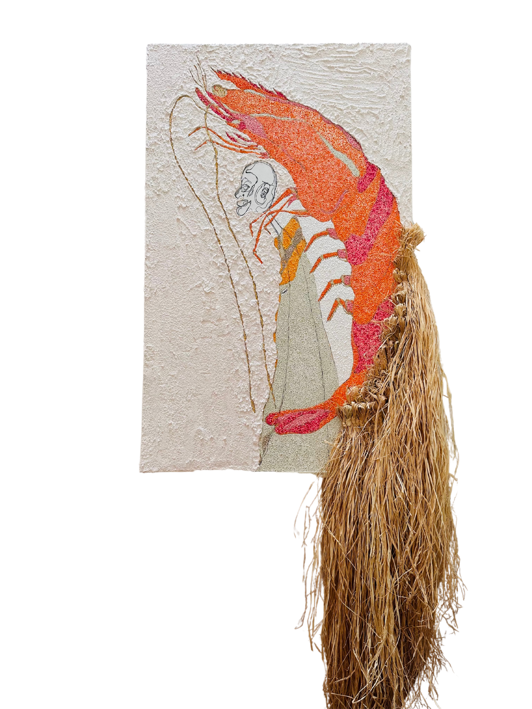 SHR(IM)P  · mixed media · 48 x 36 in · 2024 
