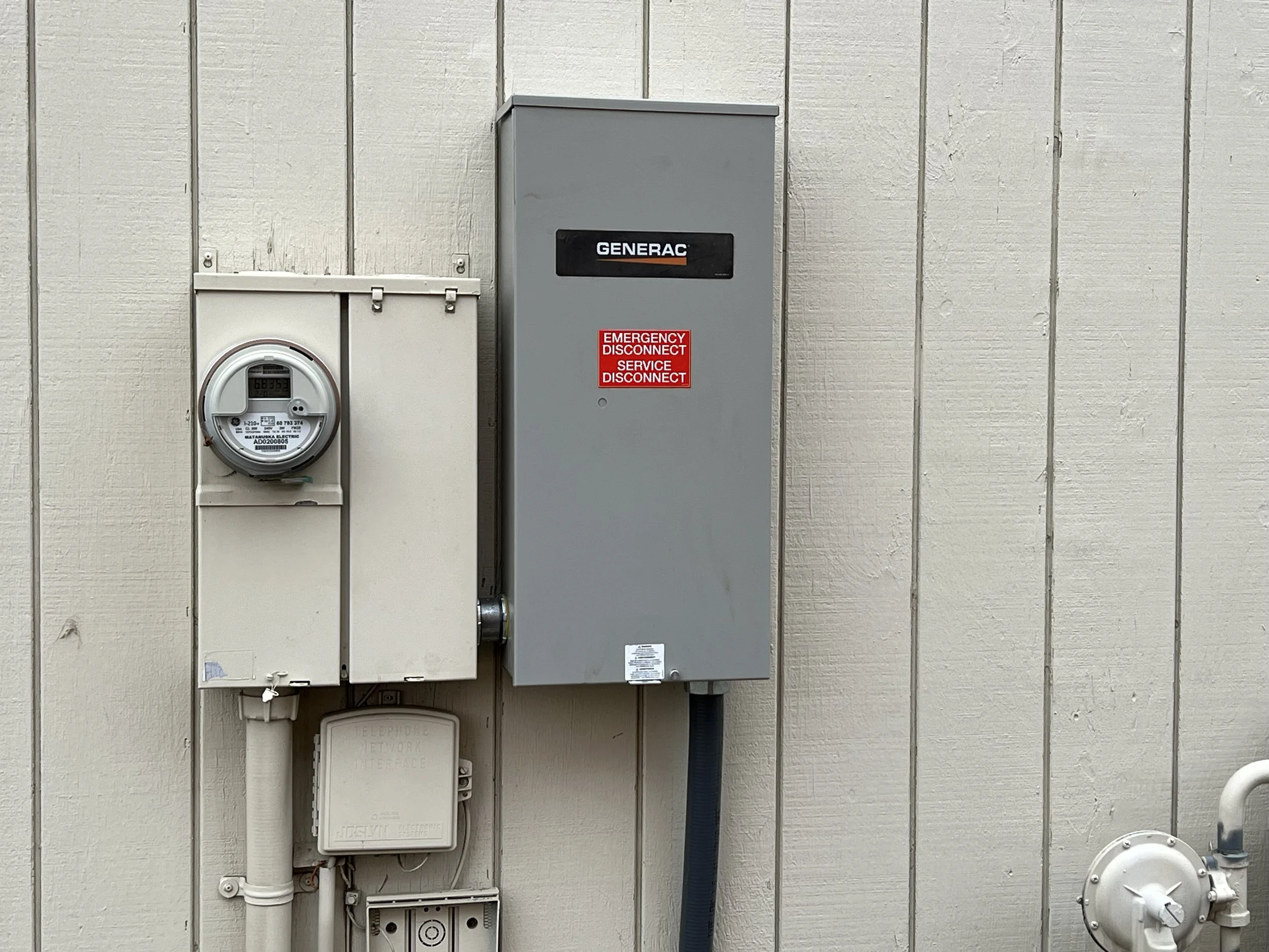 Electrical disconnect and utility service equipment installation