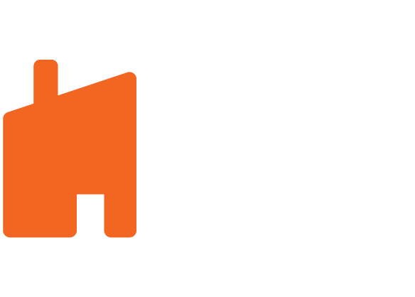 Icon of a dog with a map marker on its head, representing dog adoption or rescue.