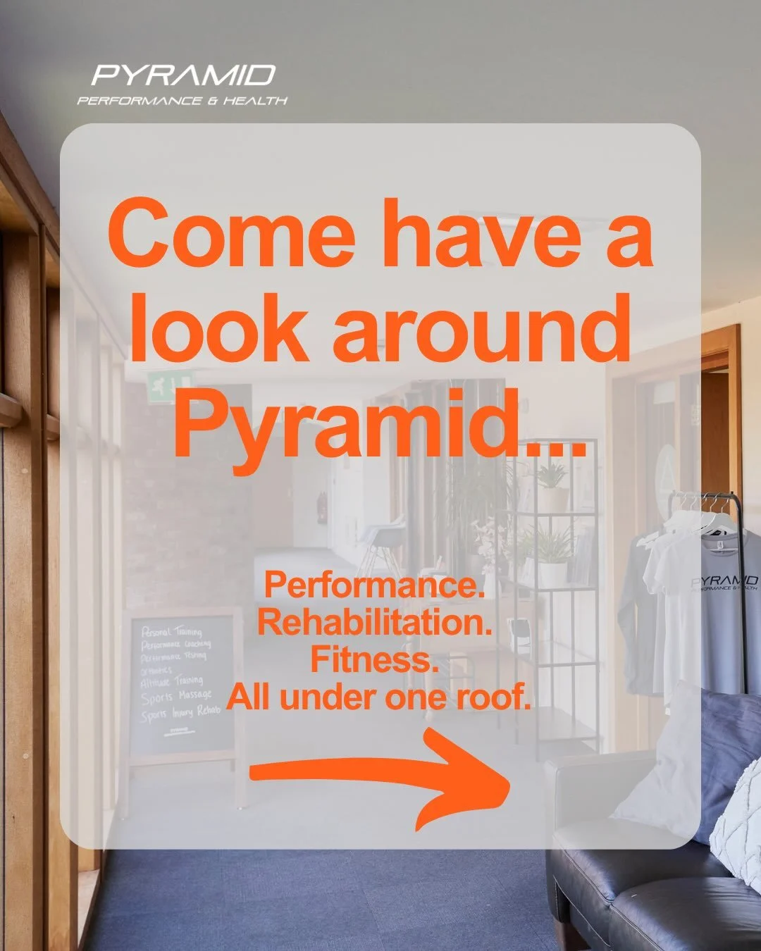 Everything you need to train, recover and perform &mdash; all under one roof 💪🏼 

At Pyramid Performance &amp; Health we&rsquo;re proud to offer a complete performance environment in the heart of the countryside in East Bridgford.

- Performanc
