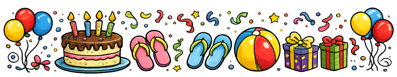 Summer party celebration decorations
