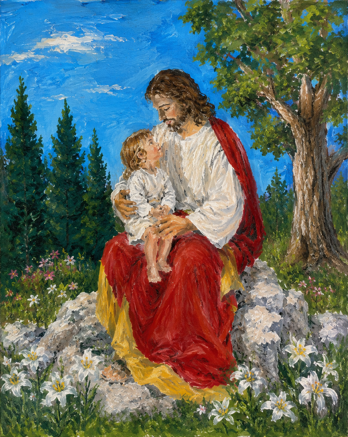 A peaceful moment of compassion with Jesus