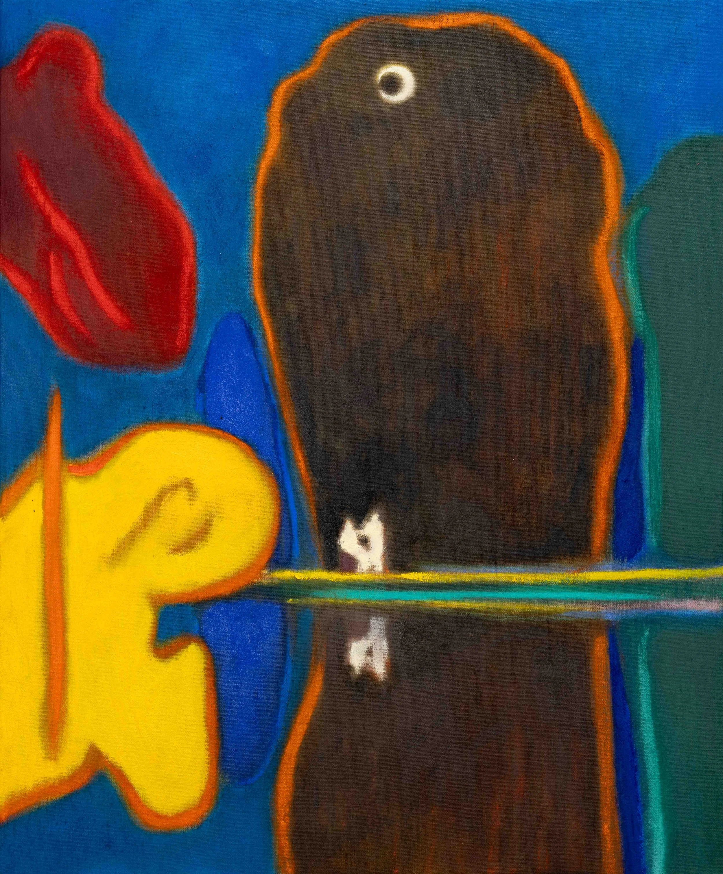 “이것이 우리였고, 이것이 우리가 시도한 사랑이며” (This Was Us, This Is How We Tried to Love), 2024, oil and soft pastel on linen, 61 × 50 cm.