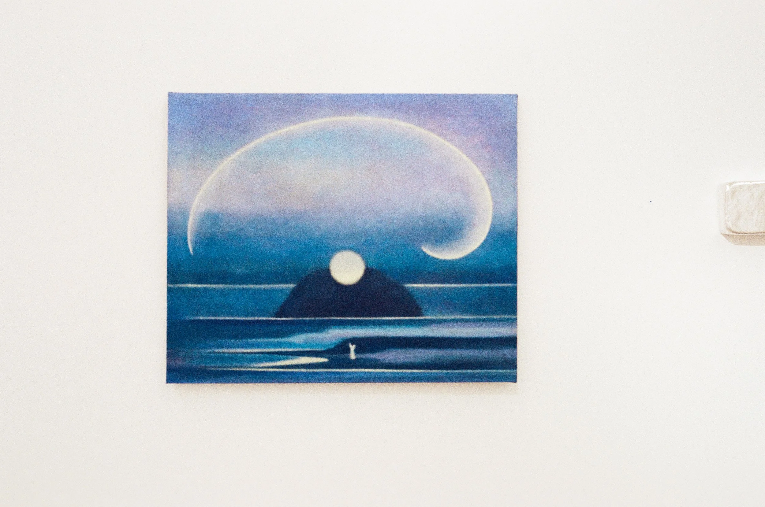 움직임들이 빛난다(The tides shine), 2026, Oil and soft pastel on linen, 60.6x72.7cm.