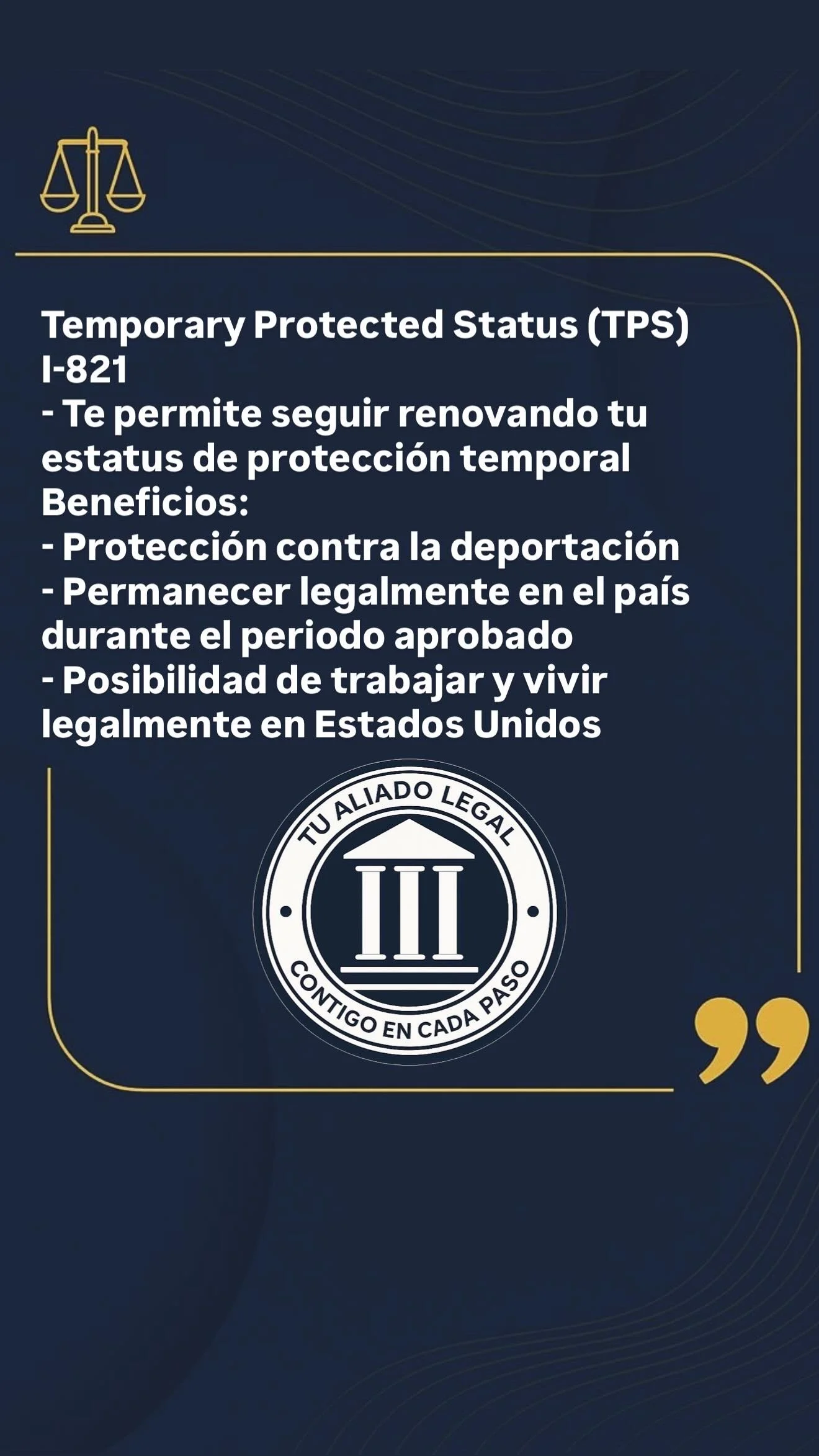 I-821 (TPS) Estatus De Protección Temporal